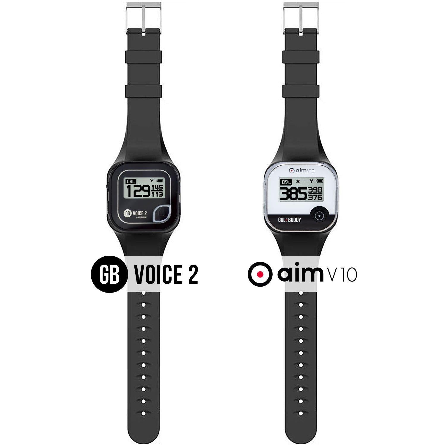 GOLFBUDDY GPS Wrist Strap Black Voice Insert